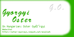 gyorgyi oster business card